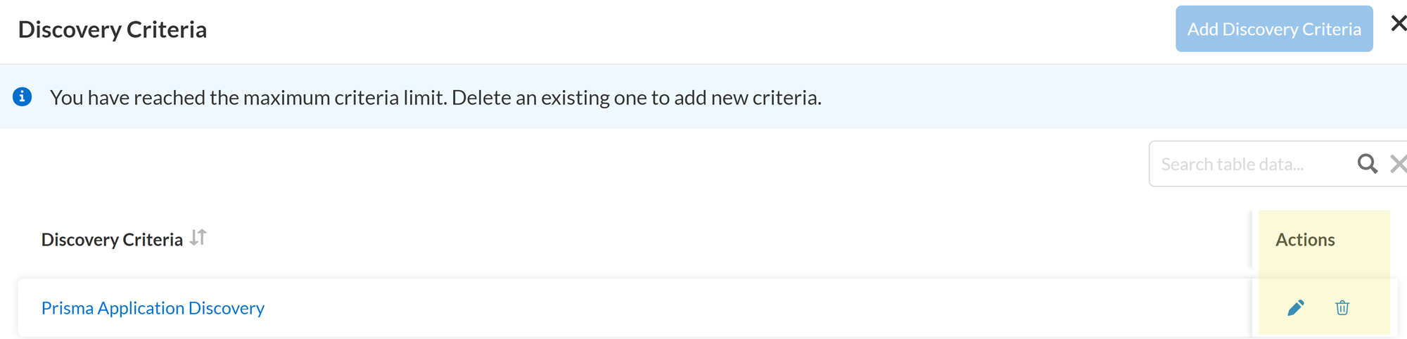 app edit dna discovery criteria