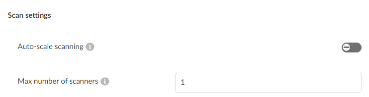 agentless scanning max number of scanners
