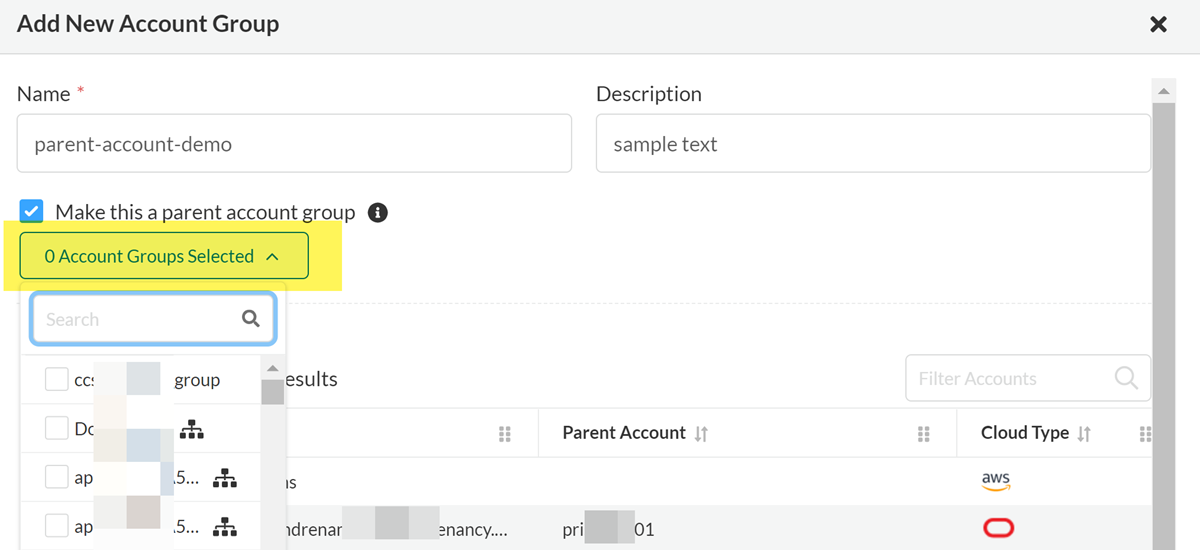 parent account demo