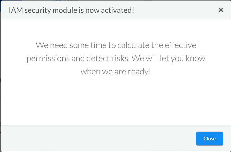 iam security module is now activated