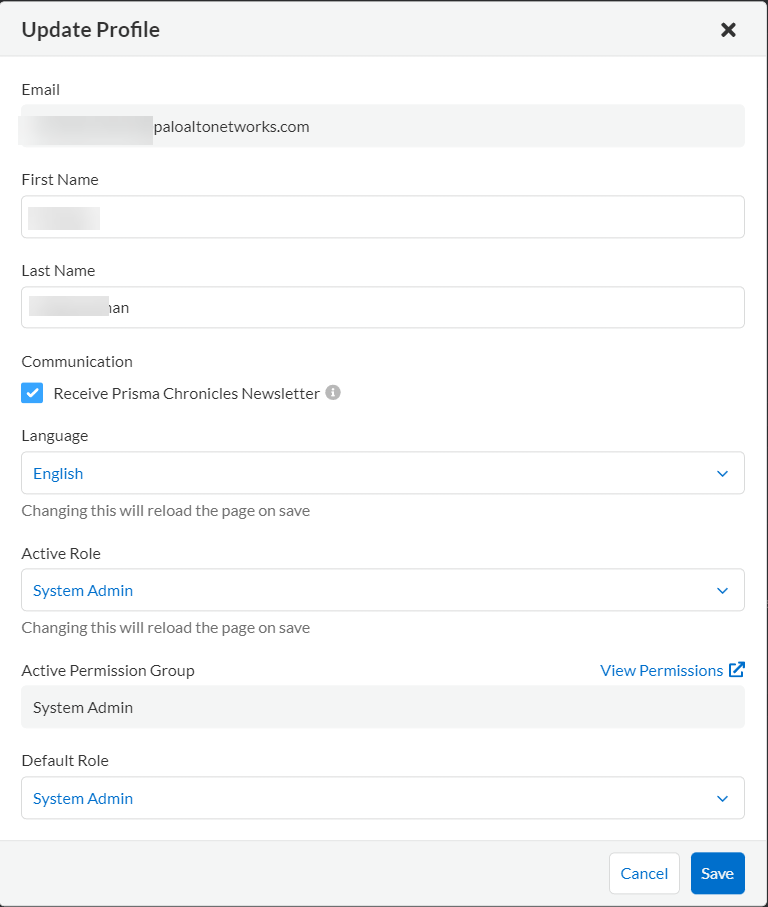 update profile 1
