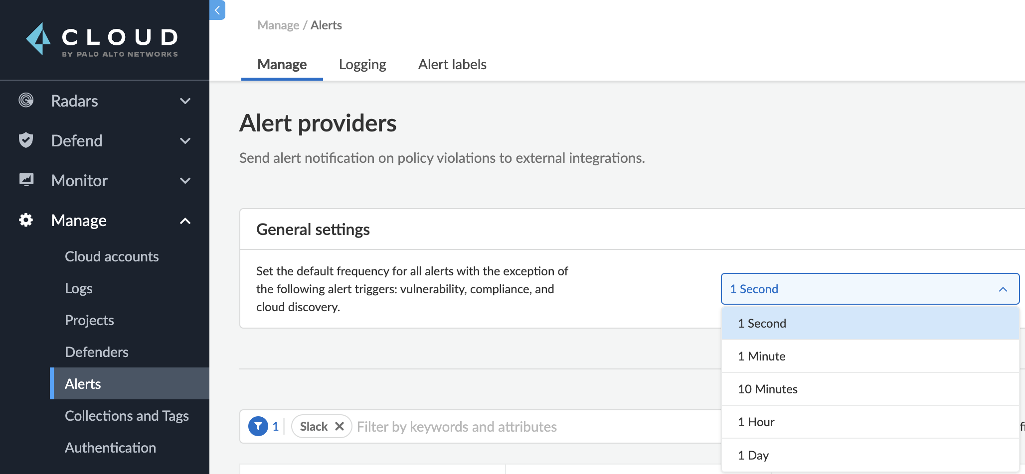 frag configure alerts