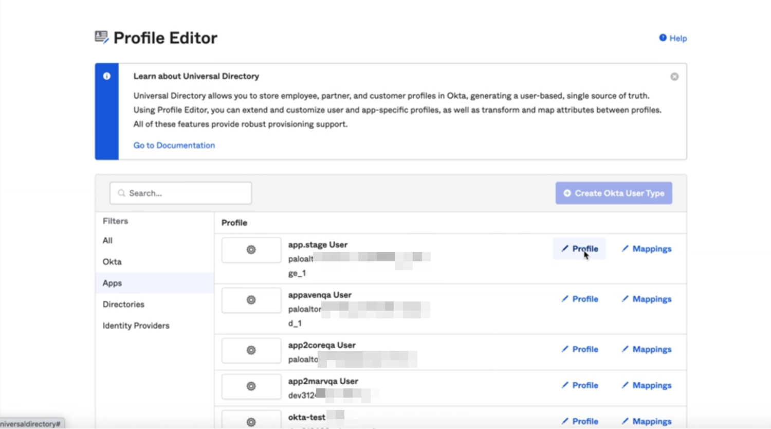 jit okta profile editor