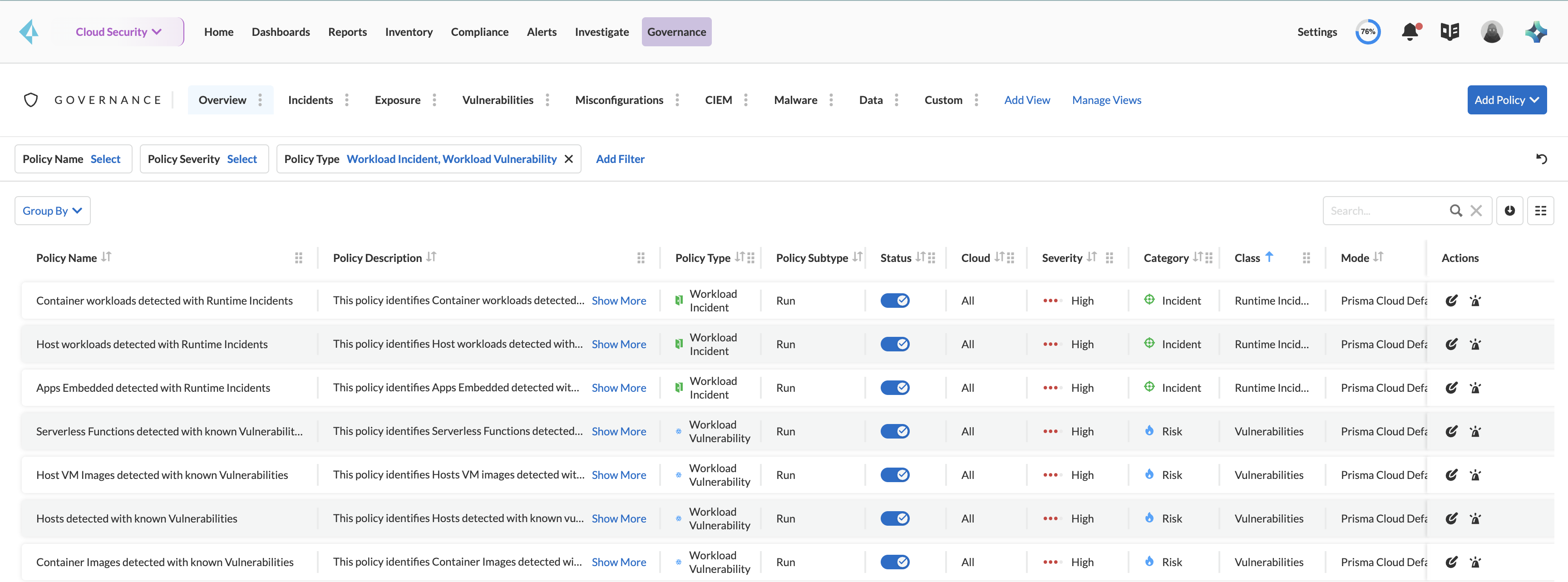 add new config policy