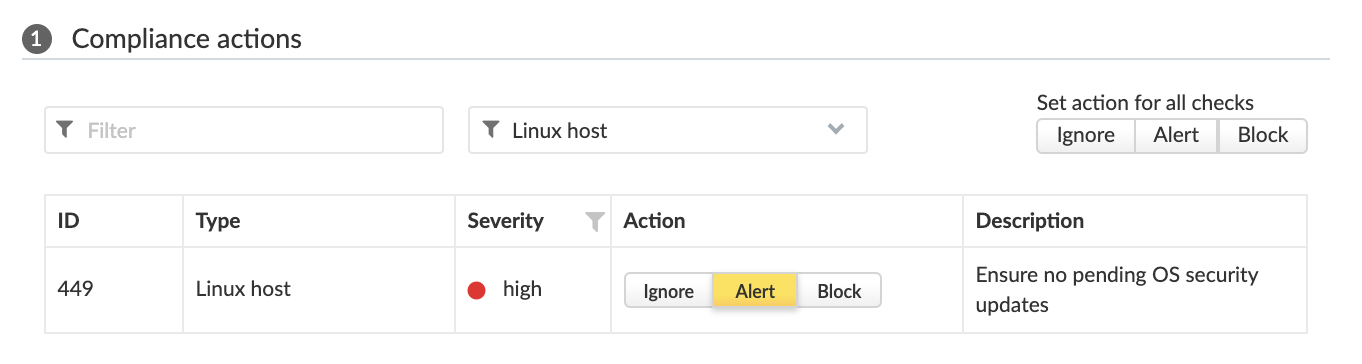 host runtime update compliance check