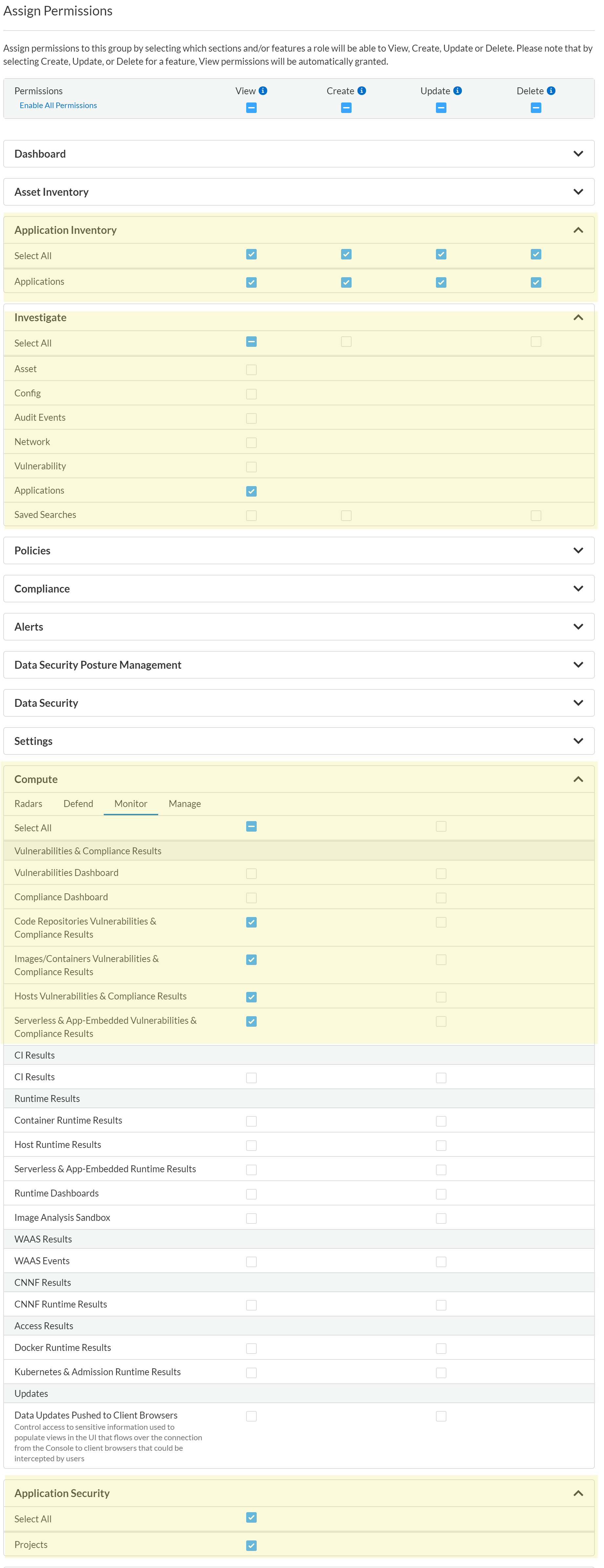 appdna reqd permissions