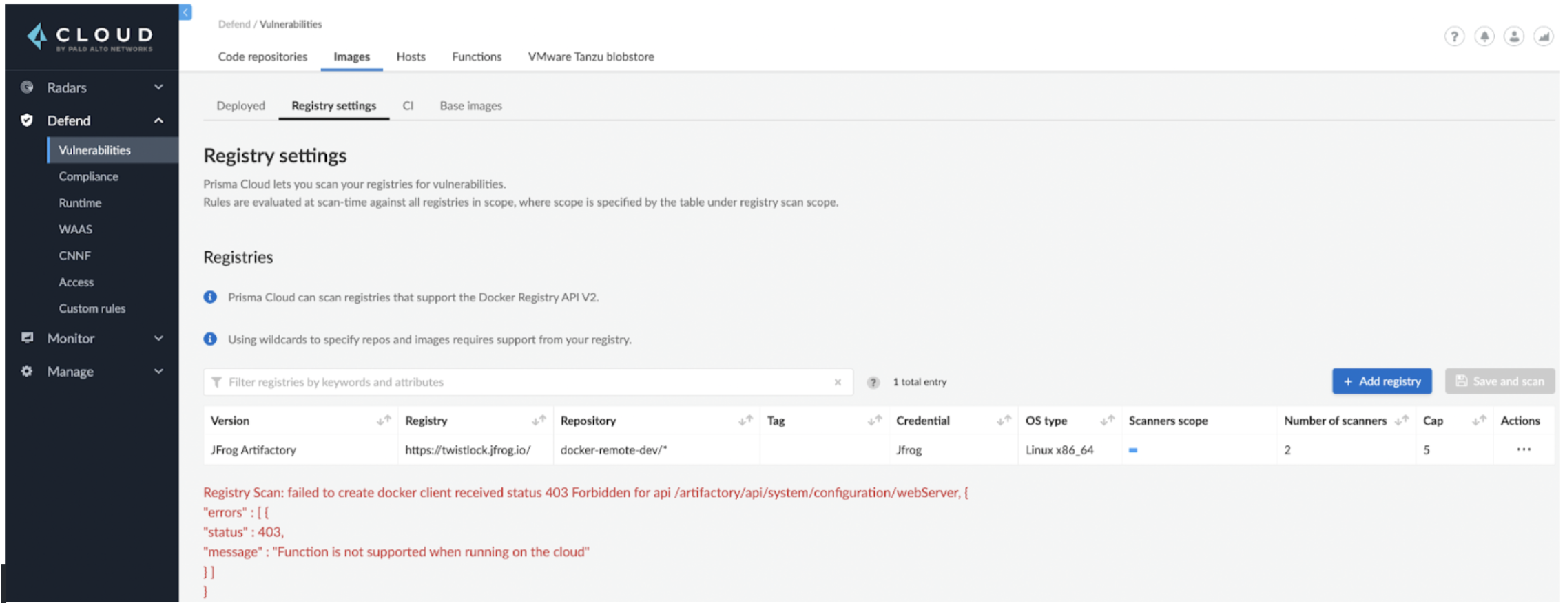 failed to create docker client