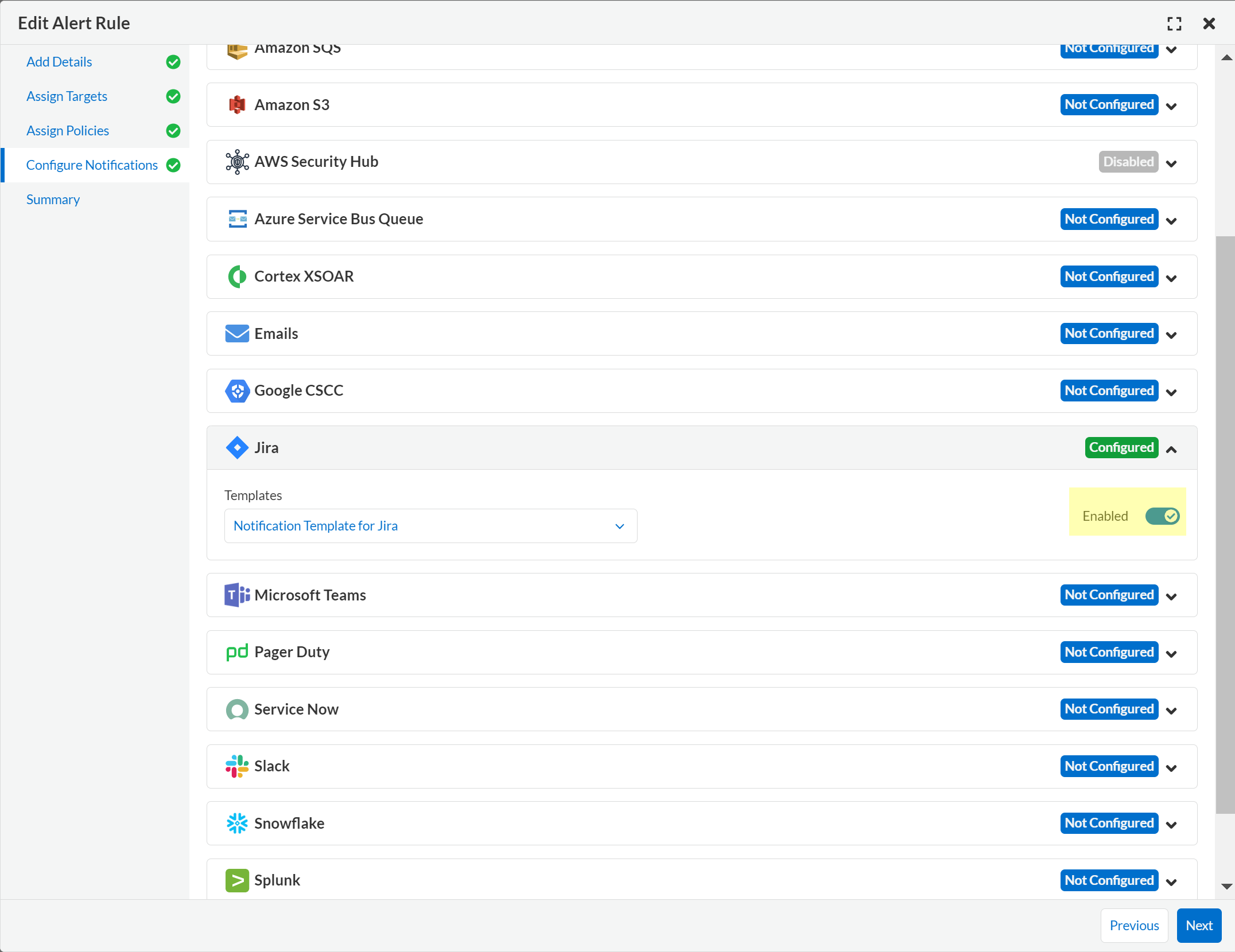 alert rule jira