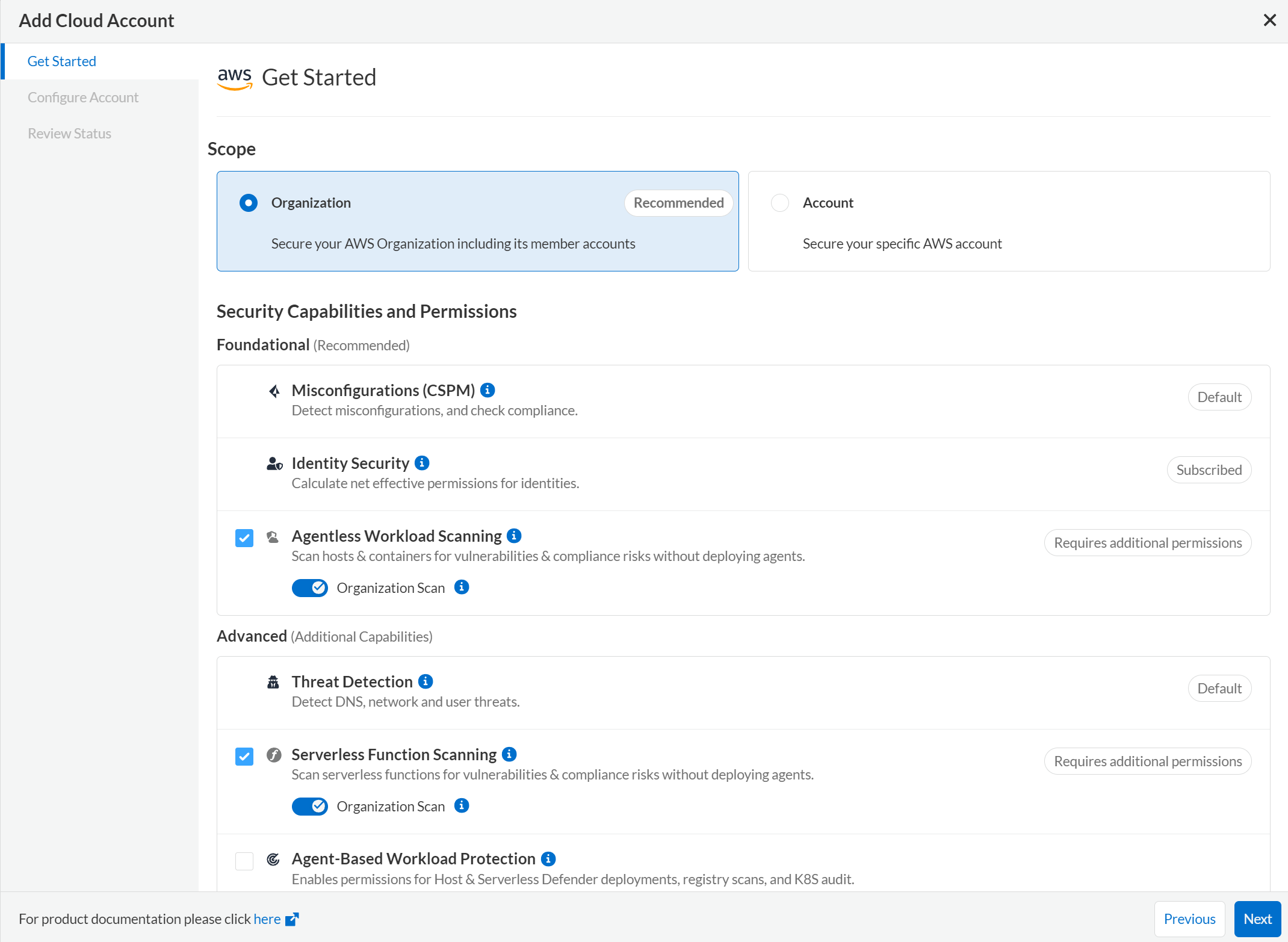 aws add account global org 1