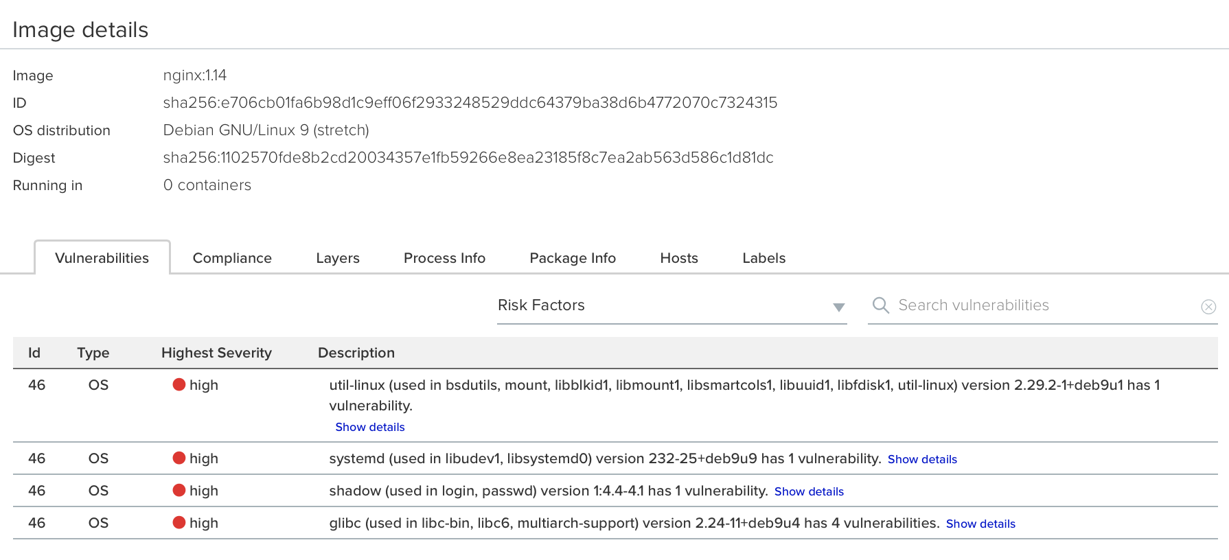 vuln management rules scan report