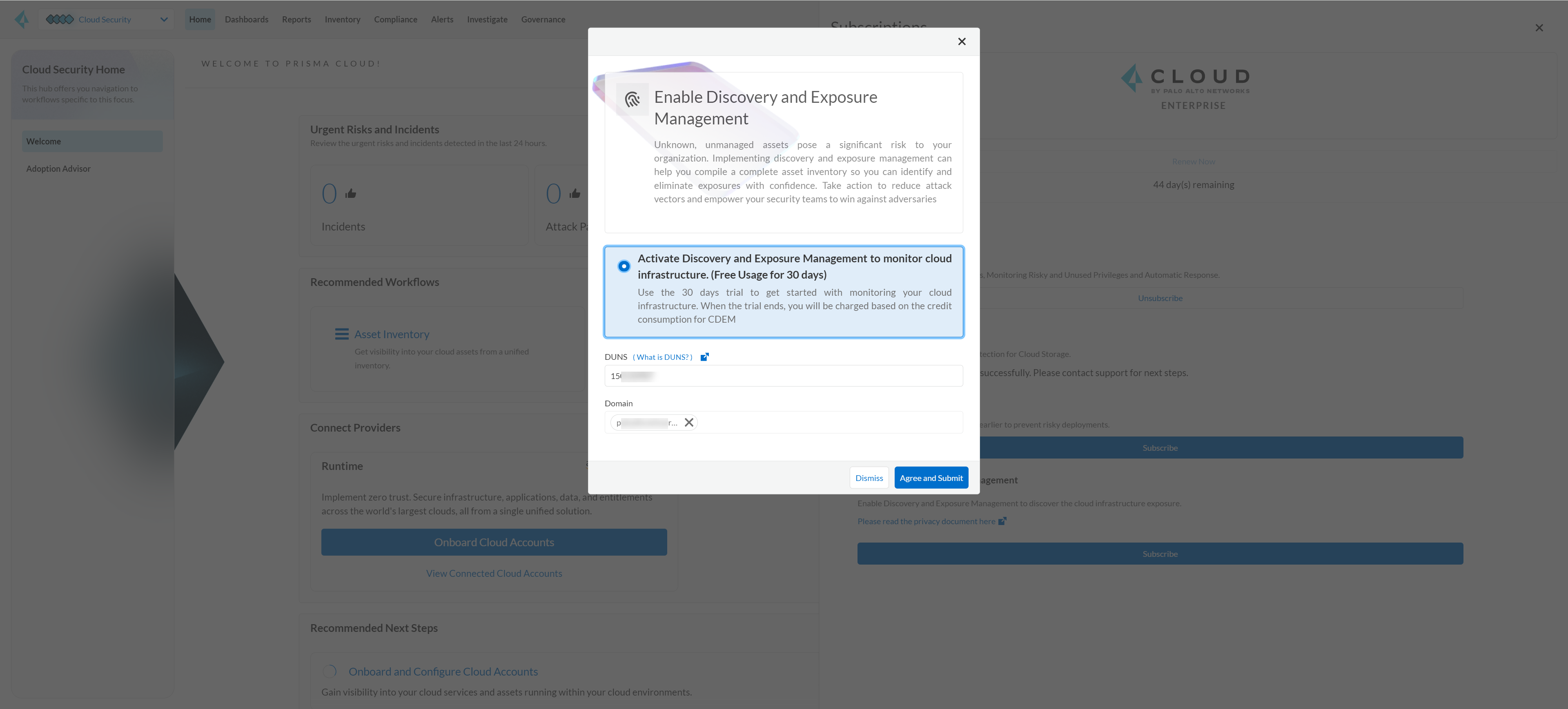 cdem subscription enable