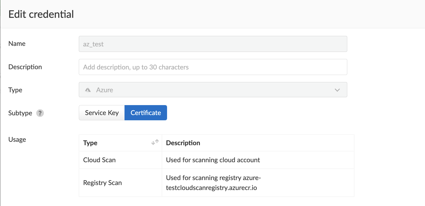 cloud accounts cred usage