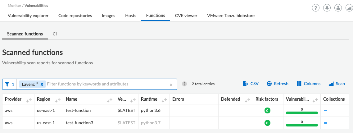 function vuls layers filter