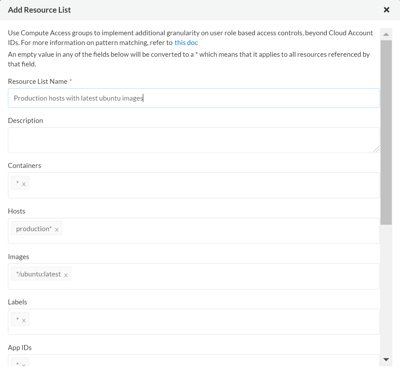 resource list cag