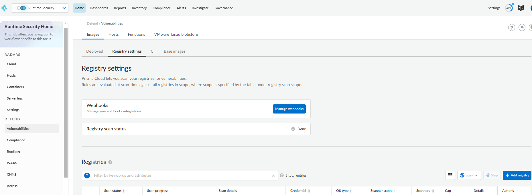 registry scanning