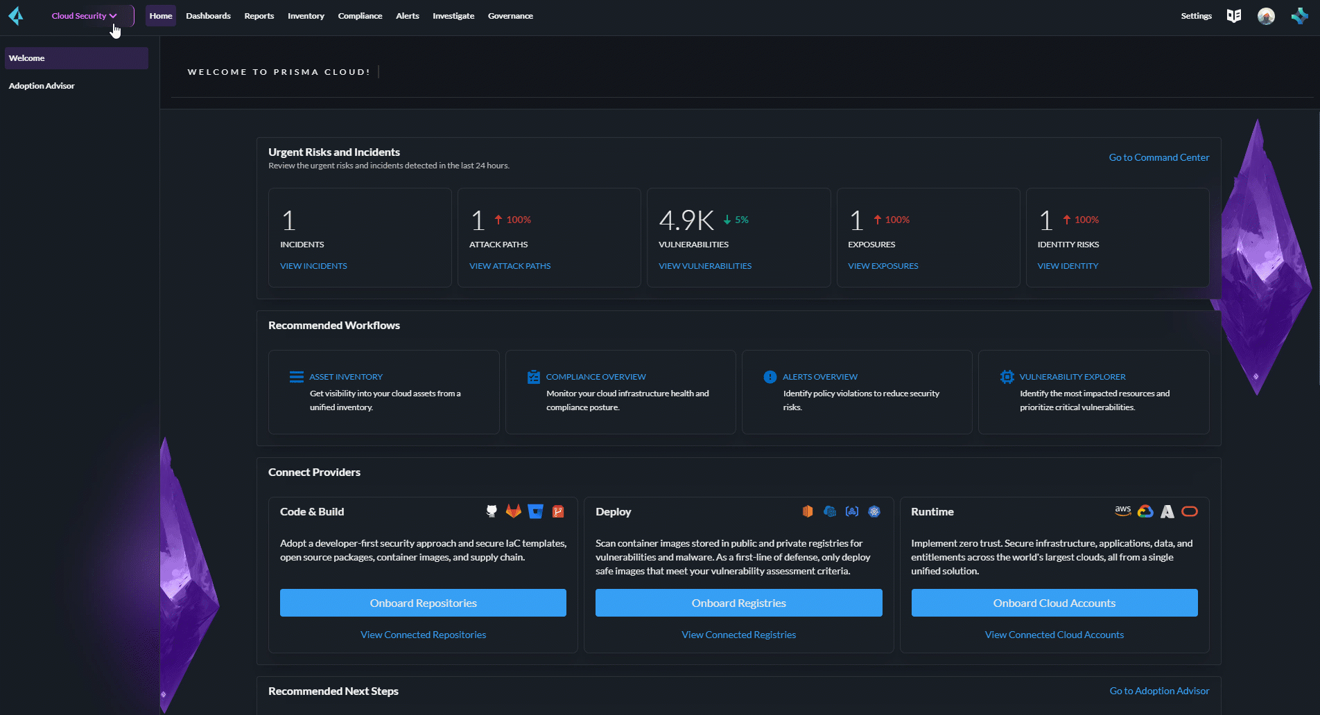get started ui
