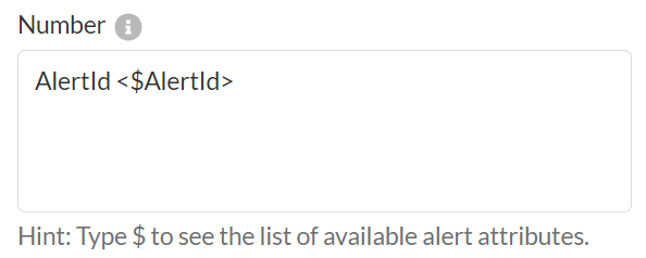 servicenow notification template alert id